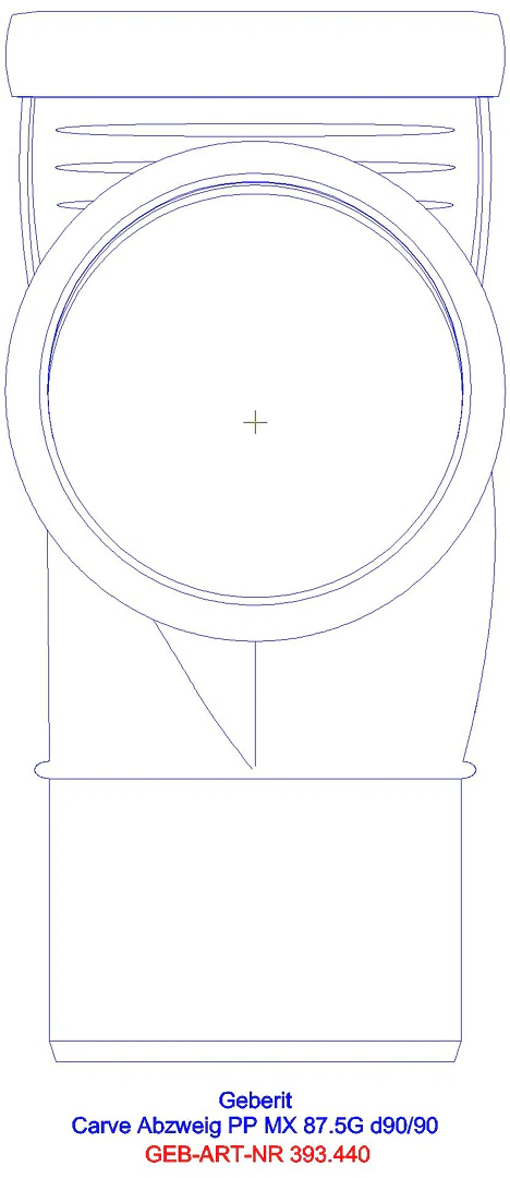 GE Silent-Pro Carve Abzweig 45Gr d90/90_393440141_a