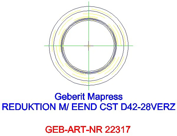 GE Mapress C-Stahl Reduktion mit Einschubende d42-28 verzinkt_22317_A