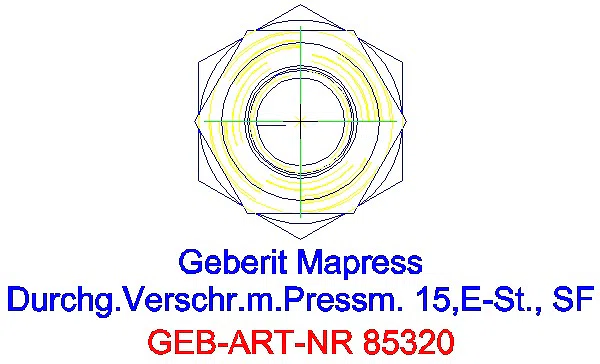 GE Mapress Edelstahl Verschraubung (LABS-frei) d15_85320_L