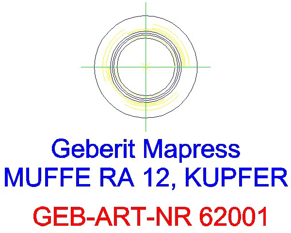 GE Mapress Kupfer Muffe d12_62001_L