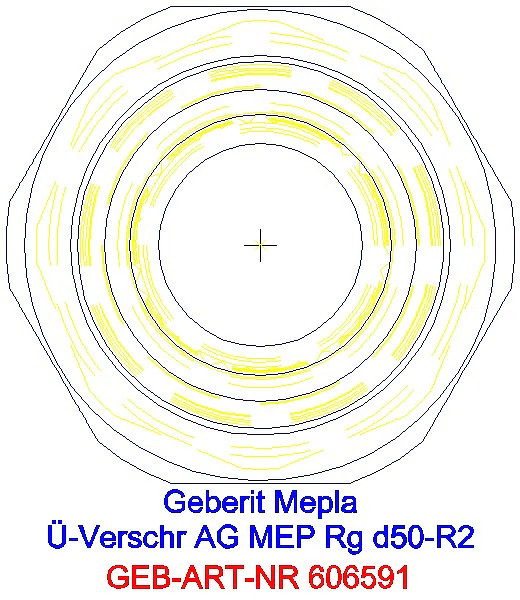 GE Mepla Übergangsverschraubung mit AG Rg d50-R2_606.591.00.5_L