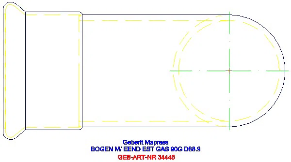 GE Mapress Edelstahl Bogen 90Gr d88,9 mit Einschubende (Gas)_34445_G