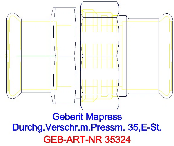 GE Mapress Edelstahl Verschraubung d35_35324_A