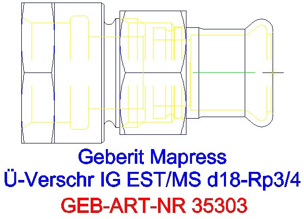 GE Mapress Edelstahl Übergangsverschr. mit IG d18-Rp3/4_35303_G