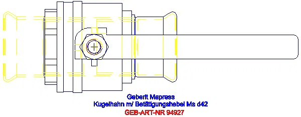 GE Mapress Kugelhahn mit Betätigungshebel Ms d42_94927_G