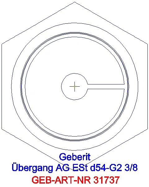 GE Mapress Edelstahl Übergang mit AG d54-G2 3/8_31737_L