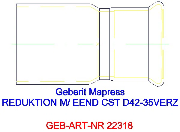 GE Mapress C-Stahl Reduktion mit Einschubende d42-35 verzinkt_22318_L