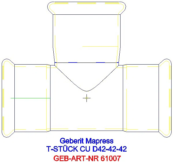 GE Mapress Kupfer T-Stück egal d42-42-42_61007_A