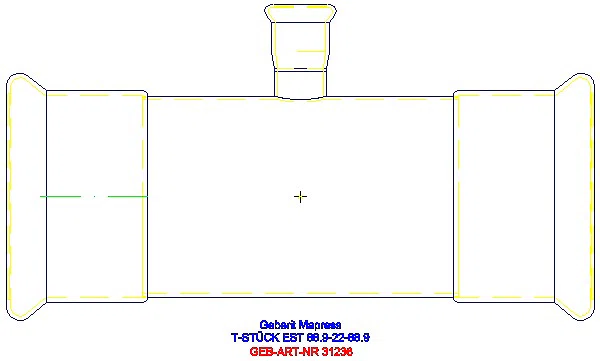 GE Mapress Edelstahl T-Stück reduziert d88,9-22-88,9_31236_A