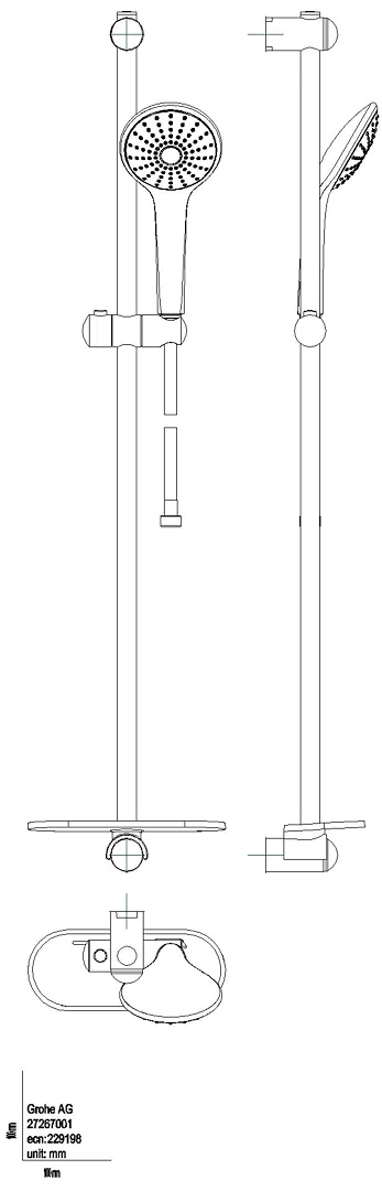 GROHE Brausegarnitur Euphoria 110 Mono 27267_1 900mm 21,7l Seifenschale chrom