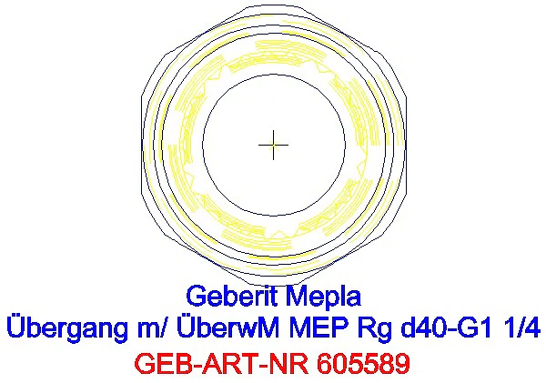 GE Mepla Übergang mit Überwurfmutter Rg d40-G1 1/4_605.589.00.5_L