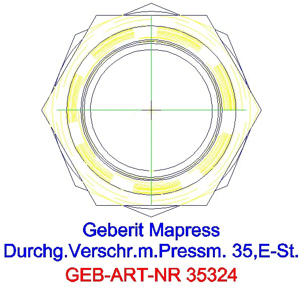 GE Mapress Edelstahl Verschraubung d35_35324_L