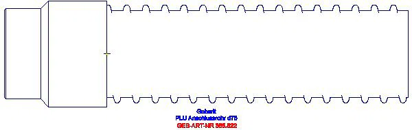 GE Pluvia Anschlussrohr flexibel d75_365.822.00.1_A