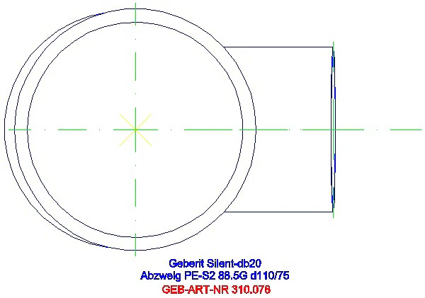 GE Silent-db20 Abzweig 88,5Gr d110/75_310.078.14.1_G