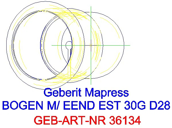 GE Mapress Edelstahl Bogen 30Gr d28 mit Einschubende_36134_G