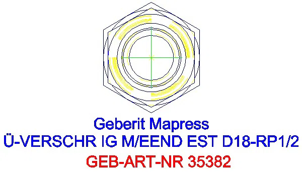 GE Mapress Edelstahl Übergangsverschr. mit IG und Einschubende d18-Rp1/2_35382_L