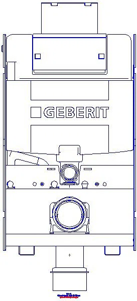 GE GIS Element f. Wand-WC, 87cm mit Omega UP-SPK 12cm_461141002_A