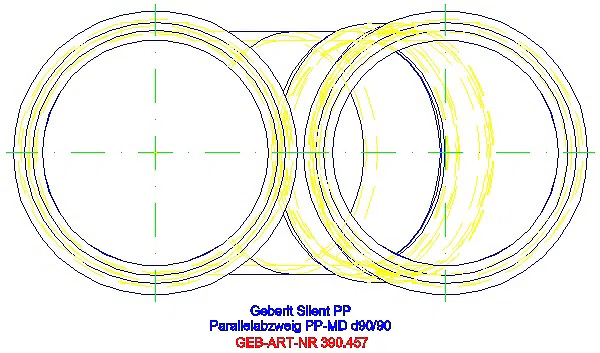 GE Silent-PP Parallelabzweig 45Gr d90/90_390.457.14.1_G