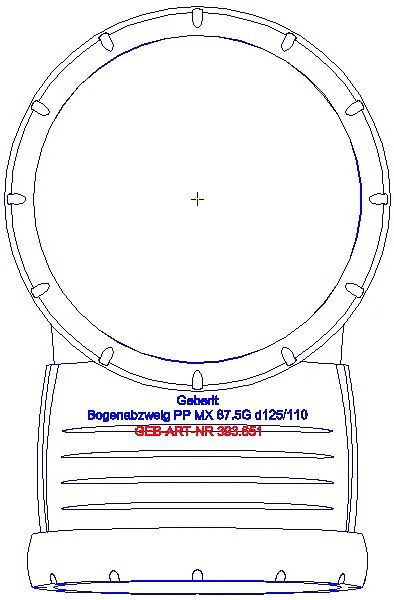GE Silent-Pro Bogenabzweig 87,5Gr d125/110_393.651.14.1_G