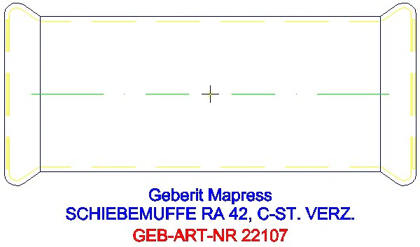 GE Mapress C-Stahl Schiebemuffe d42 verzinkt_22107_A