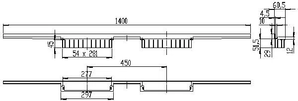 DALLMER Duschrinne CeraWall Individual Duo, 1400 mm