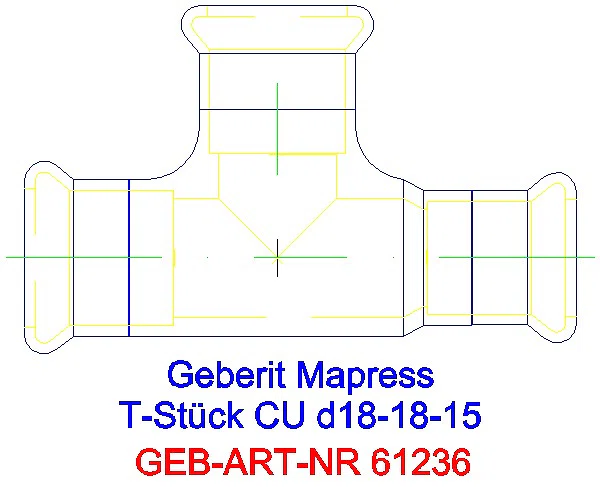 GE Mapress Kupfer T-Stück reduziert d18-18-15_61236_A