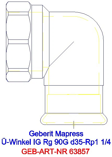 GE Mapress Kupfer Übergangswinkel 90Gr mit IG Rg d35-Rp1 1/4_63857_A