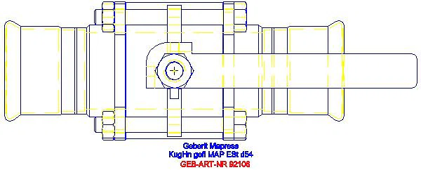 GE Mapress Kugelhahn NPW, mit Bet.-Hebel geflanscht d54_92106_G