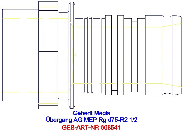 GE Mepla Übergang mit AG Rg d75-R2 1/2_608.541.00.5_A