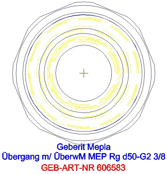 GE Mepla Übergang mit Überwurfmutter Rg d50-G2 3/8_606.583.00.5_L