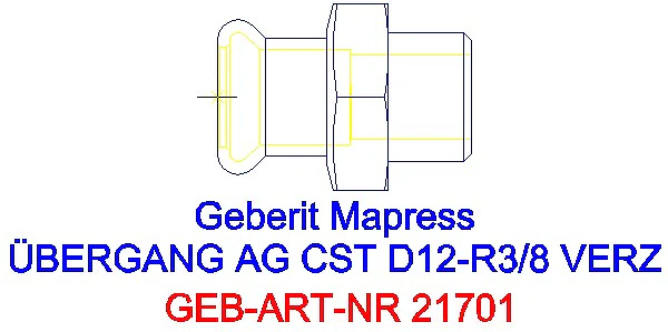 GE Mapress C-Stahl Übergang mit AG d12-R3/8 verzinkt_21701_A
