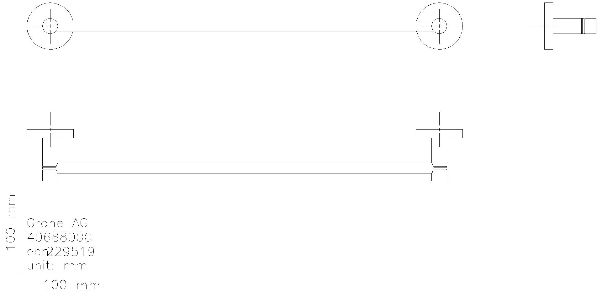 GROHE Badetuchhalter Essentials 40688_1 450mm warm sunset gebürstet