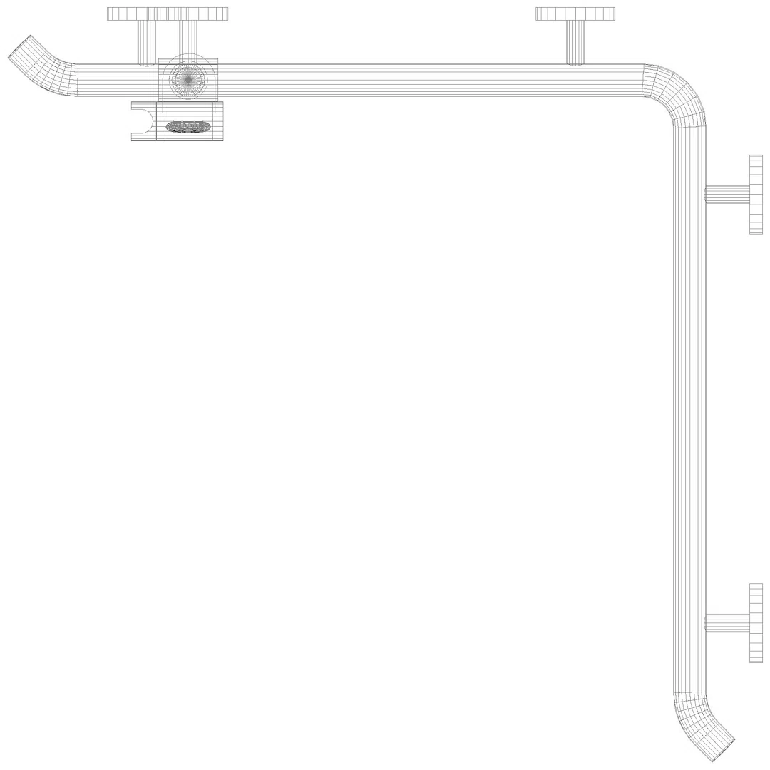 HEWI DUHA m.Br.H.St., AM1:1250 W1/2:762, Br.H. m.schwarzem Punkt signalweiß