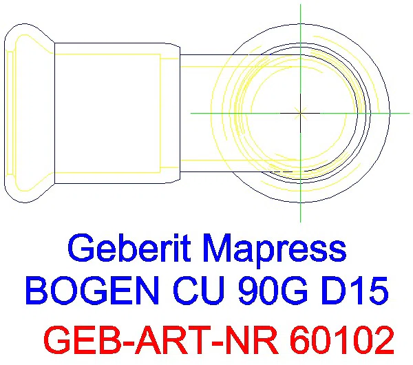 GE Mapress Kupfer Bogen 90Gr d15_60102_G