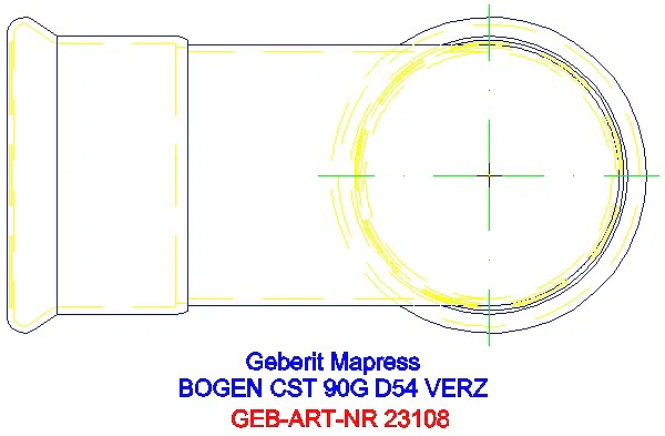 GE Mapress C-Stahl Bogen 90Gr d54 verzinkt_23108_G