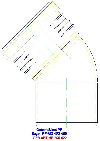 GE Silent-PP Bogen 45Gr d90_390.422.14.1_A