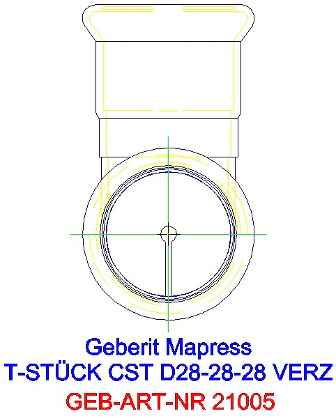 GE Mapress C-Stahl T-Stück egal d28-28-28_21005_L