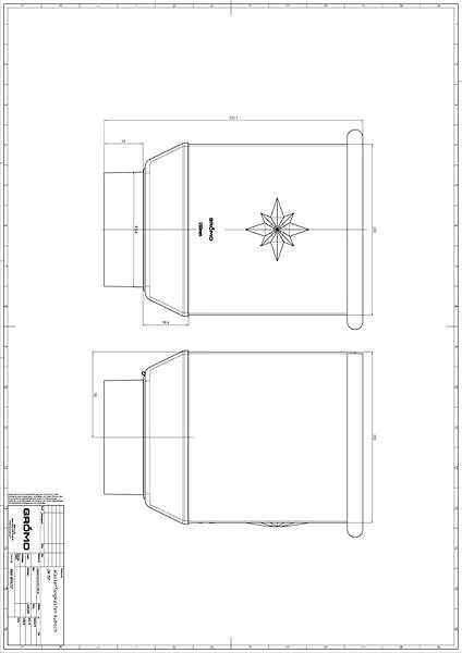 Alu Wasserfangkasten kubisch ø150, 280x220x220, #Art.Nr. 84724