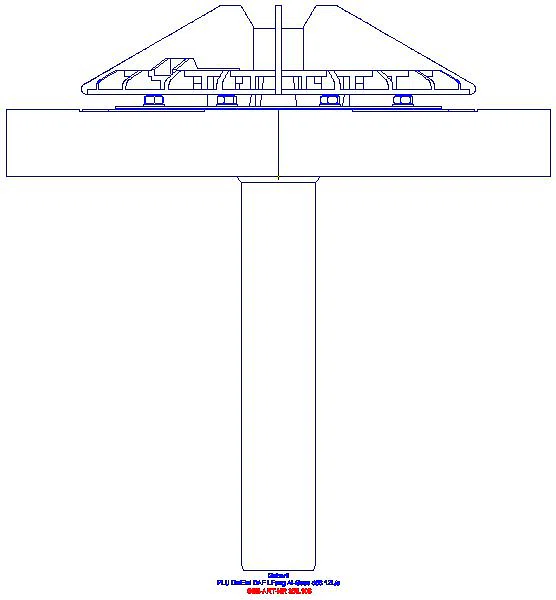 GE Pluvia Dachwassereinlauf mit Bef.- flansch, für DAF Alu.-Guss d56 12l/s_359.106.00.1_L