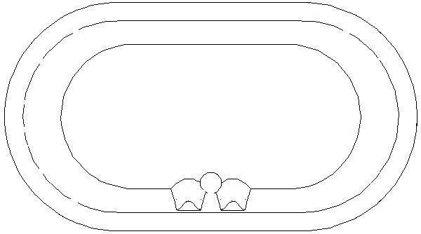 Bambini ovale Badewanne 51,5x25,7x91cm, weiß_407010016_G
