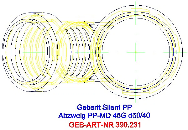 GE Silent-PP Abzweig 45Gr d50/40_390.231.14.1_G