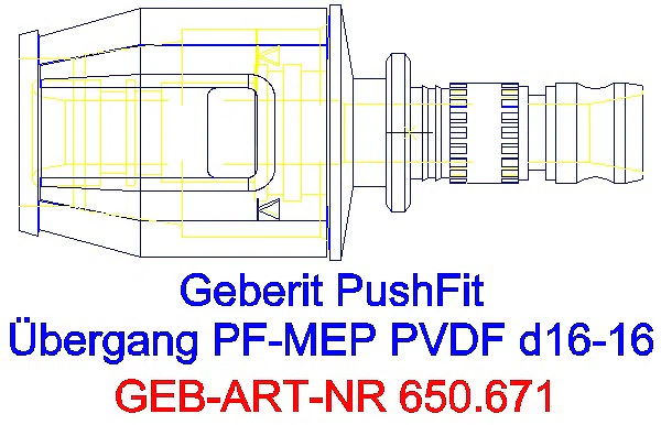 GE PushFit Übergang auf Mepla PVDF d16-16_650.671.00.1_L