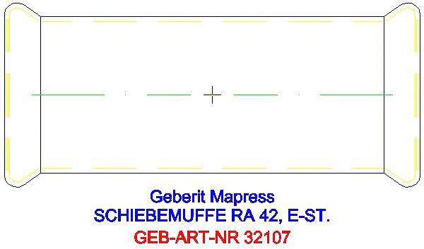 GE Mapress Edelstahl Schiebemuffe d42_32107_G