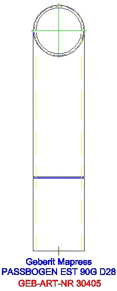 GE Mapress Edelstahl Passbogen 90Gr d28_30405_L
