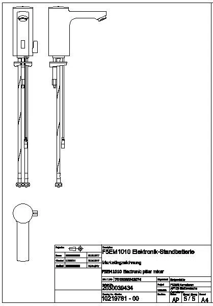 Standbatterie, F5, elek., Mischer, 3l, f. Netzteil, F5EM1010