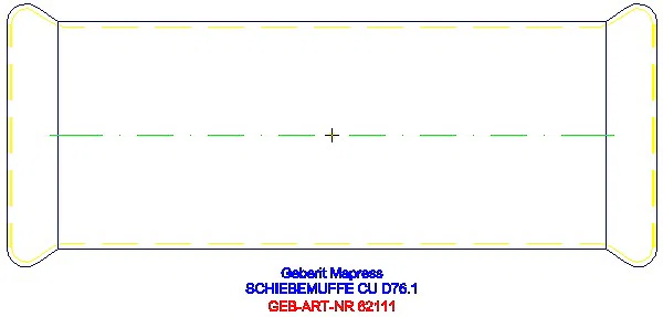 GE Mapress Kupfer Schiebemuffe d76,1_62111_G