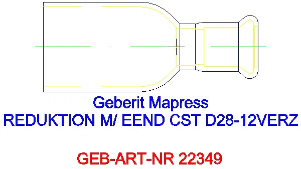 GE Mapress C-Stahl Reduktion mit Einschubende d28-12 verzinkt_22349_L