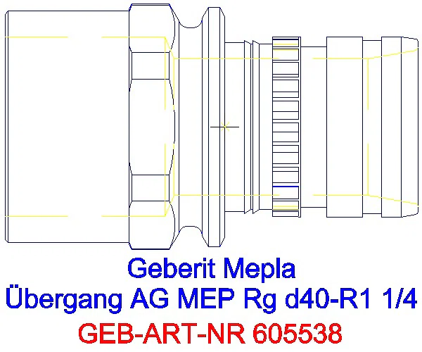 GE Mepla Übergang mit AG Rg d40-R1 1/4_605.538.00.5_G