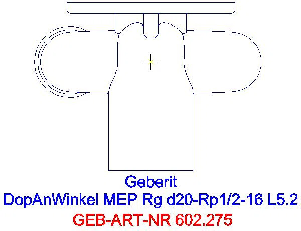 GE Mepla Doppelanschlusswinkel 90Gr Rg d20-Rp1/2-d16 L:52mm_602.275.00.5_G
