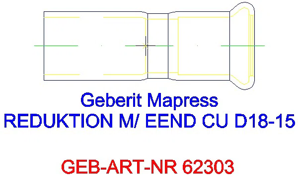 GE Mapress Kupfer Reduktion mit Einschubende d18-15_62303_L